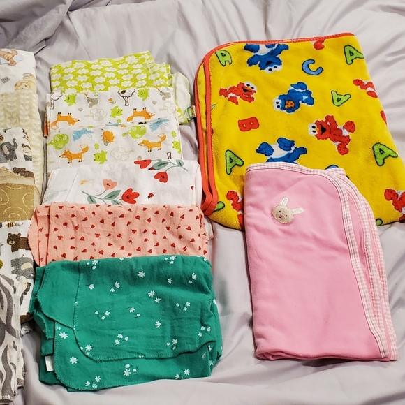 2/$15**Large lot 12 receiving blankets - Picture 3 of 6